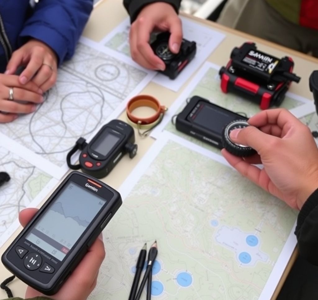 Navigating through fog using precise compass bearings