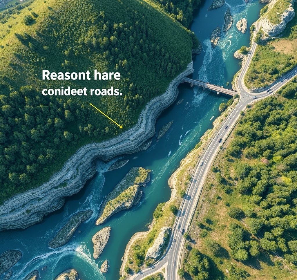 Diagram showing the aiming off technique to deliberately arrive at a linear feature to one side of the destination